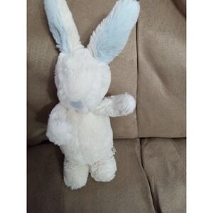 Little Jellycat Bashful Bunny Cream Blue Ears Nose Tail Plush Rabbit JCINC2428SH